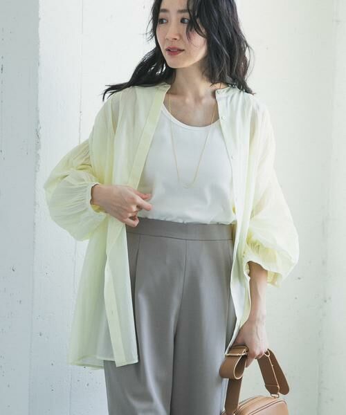 URBAN RESEARCH DOORS / アーバンリサーチ ドアーズ シャツ・ブラウス | コットンボイルギャザーブラウス | 詳細1