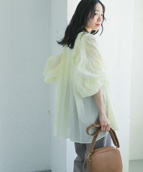 URBAN RESEARCH DOORS / アーバンリサーチ ドアーズ シャツ・ブラウス | コットンボイルギャザーブラウス | 詳細4