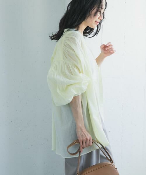 URBAN RESEARCH DOORS / アーバンリサーチ ドアーズ シャツ・ブラウス | コットンボイルギャザーブラウス | 詳細5