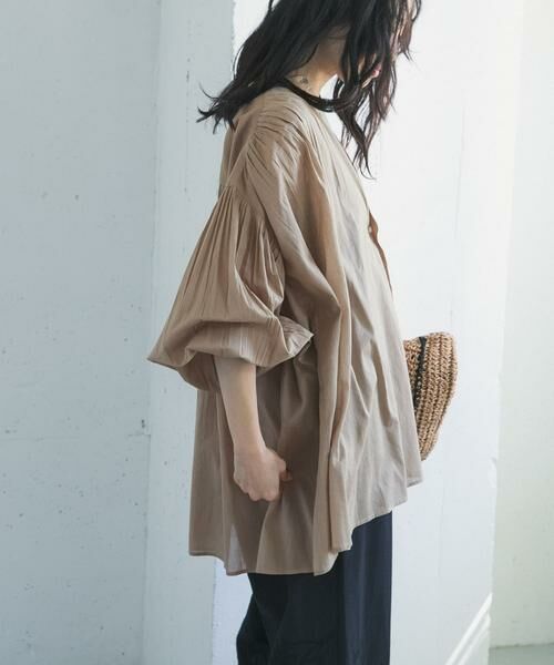 URBAN RESEARCH DOORS / アーバンリサーチ ドアーズ シャツ・ブラウス | コットンボイルギャザーブラウス | 詳細19