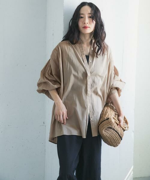 URBAN RESEARCH DOORS / アーバンリサーチ ドアーズ シャツ・ブラウス | コットンボイルギャザーブラウス | 詳細20