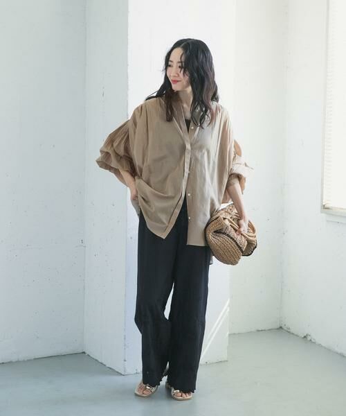 URBAN RESEARCH DOORS / アーバンリサーチ ドアーズ シャツ・ブラウス | コットンボイルギャザーブラウス | 詳細21