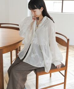 URBAN RESEARCH DOORS / アーバンリサーチ ドアーズ シャツ・ブラウス | メッシュエンブロイダリーシャツ