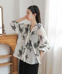 URBAN RESEARCH DOORS / アーバンリサーチ ドアーズ シャツ・ブラウス | メッシュエンブロイダリーシャツ