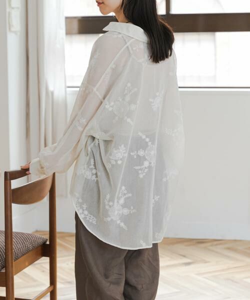 URBAN RESEARCH DOORS / アーバンリサーチ ドアーズ シャツ・ブラウス | メッシュエンブロイダリーシャツ | 詳細2