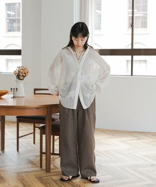 URBAN RESEARCH DOORS / アーバンリサーチ ドアーズ シャツ・ブラウス | メッシュエンブロイダリーシャツ | 詳細5