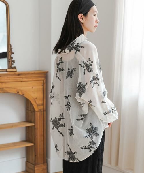 URBAN RESEARCH DOORS / アーバンリサーチ ドアーズ シャツ・ブラウス | メッシュエンブロイダリーシャツ | 詳細14