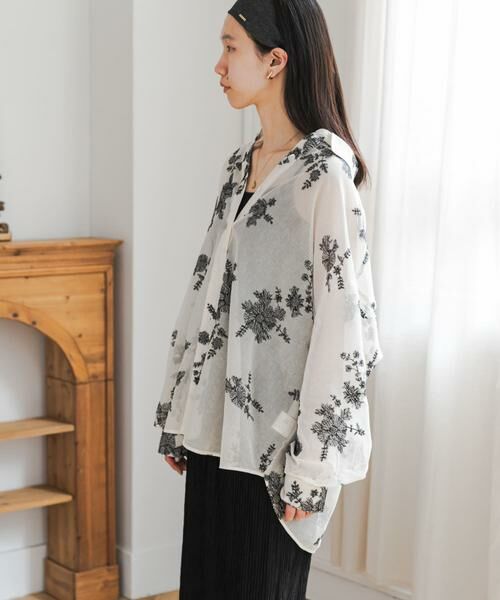 URBAN RESEARCH DOORS / アーバンリサーチ ドアーズ シャツ・ブラウス | メッシュエンブロイダリーシャツ | 詳細15