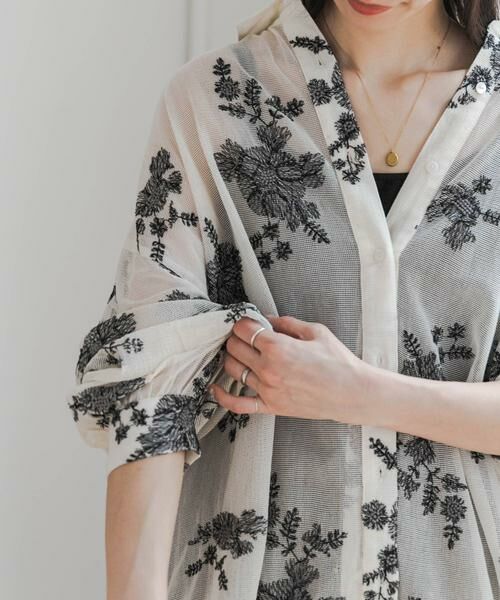 URBAN RESEARCH DOORS / アーバンリサーチ ドアーズ シャツ・ブラウス | メッシュエンブロイダリーシャツ | 詳細16