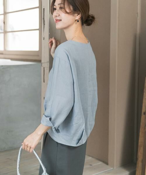 URBAN RESEARCH DOORS / アーバンリサーチ ドアーズ シャツ・ブラウス | リネンフロントギャザープルオーバー | 詳細5