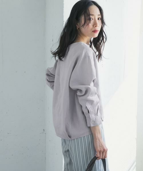 URBAN RESEARCH DOORS / アーバンリサーチ ドアーズ シャツ・ブラウス | リネンフロントギャザープルオーバー | 詳細25