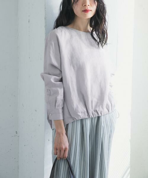URBAN RESEARCH DOORS / アーバンリサーチ ドアーズ シャツ・ブラウス | リネンフロントギャザープルオーバー | 詳細26