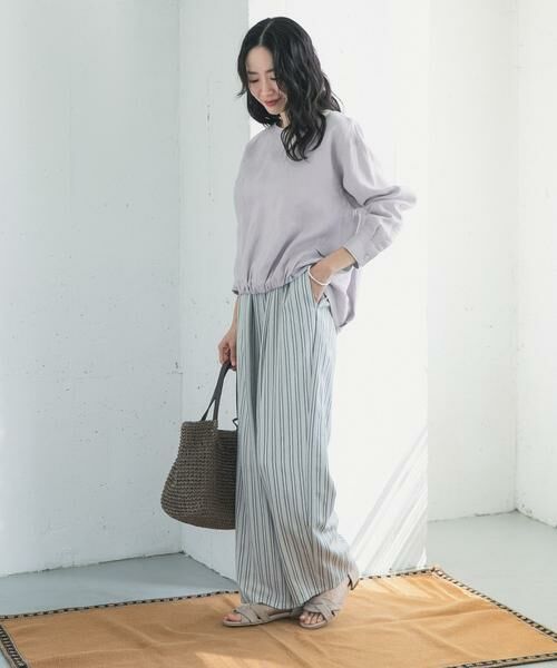 URBAN RESEARCH DOORS / アーバンリサーチ ドアーズ シャツ・ブラウス | リネンフロントギャザープルオーバー | 詳細28