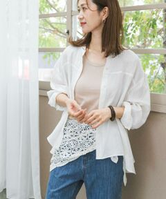 URBAN RESEARCH DOORS / アーバンリサーチ ドアーズ シャツ・ブラウス | リネンカーブスリーブブラウス