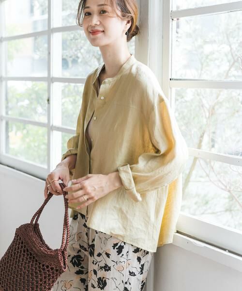 URBAN RESEARCH DOORS / アーバンリサーチ ドアーズ シャツ・ブラウス | リネンカーブスリーブブラウス | 詳細1