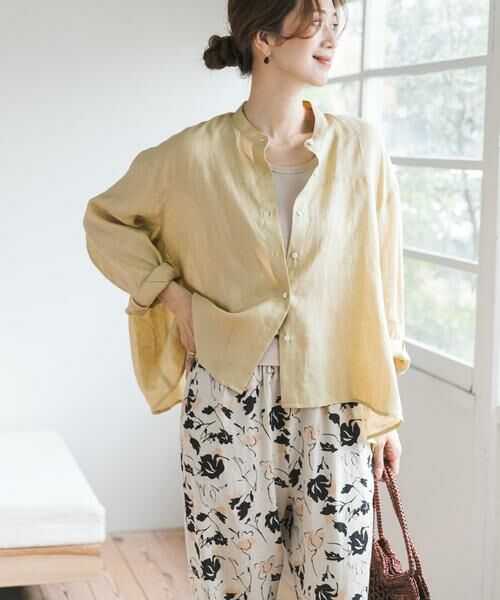 URBAN RESEARCH DOORS / アーバンリサーチ ドアーズ シャツ・ブラウス | リネンカーブスリーブブラウス | 詳細4