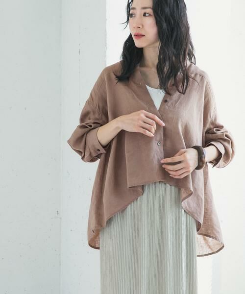 URBAN RESEARCH DOORS / アーバンリサーチ ドアーズ シャツ・ブラウス | リネンカーブスリーブブラウス | 詳細14