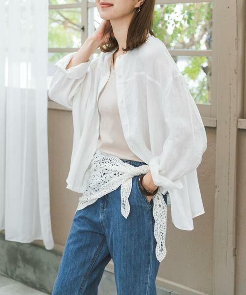 URBAN RESEARCH DOORS / アーバンリサーチ ドアーズ シャツ・ブラウス | リネンカーブスリーブブラウス | 詳細28