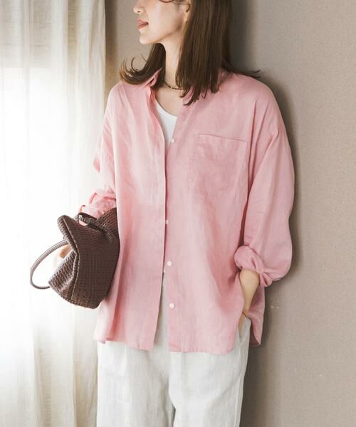 URBAN RESEARCH DOORS / アーバンリサーチ ドアーズ シャツ・ブラウス | リネンオーバーシャツ | 詳細1