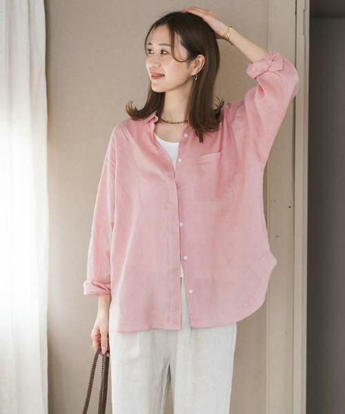 URBAN RESEARCH DOORS / アーバンリサーチ ドアーズ シャツ・ブラウス | リネンオーバーシャツ | 詳細2