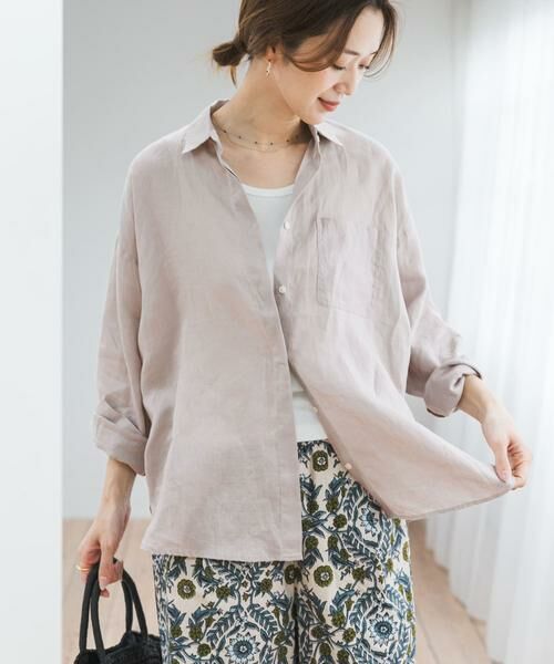 URBAN RESEARCH DOORS / アーバンリサーチ ドアーズ シャツ・ブラウス | リネンオーバーシャツ | 詳細10