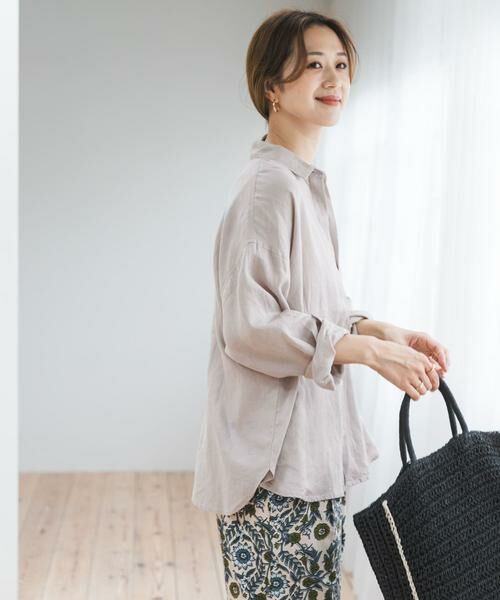 URBAN RESEARCH DOORS / アーバンリサーチ ドアーズ シャツ・ブラウス | リネンオーバーシャツ | 詳細12