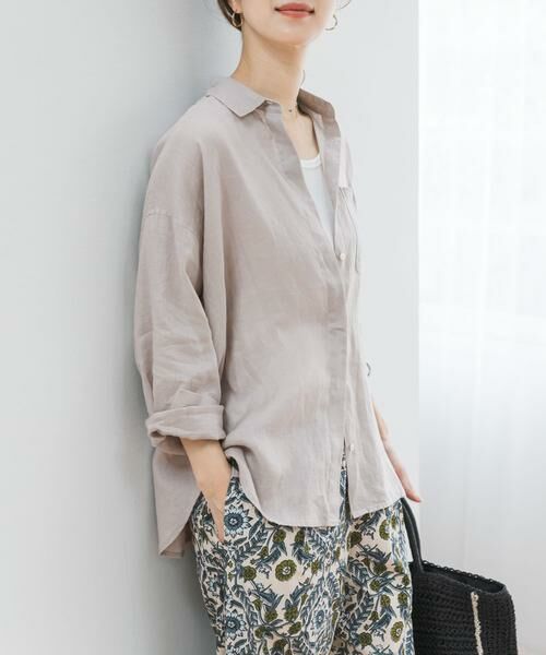 URBAN RESEARCH DOORS / アーバンリサーチ ドアーズ シャツ・ブラウス | リネンオーバーシャツ | 詳細14