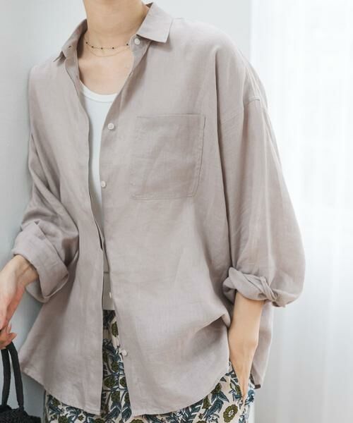 URBAN RESEARCH DOORS / アーバンリサーチ ドアーズ シャツ・ブラウス | リネンオーバーシャツ | 詳細15