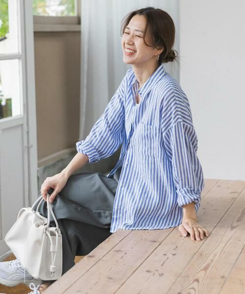 URBAN RESEARCH DOORS / アーバンリサーチ ドアーズ シャツ・ブラウス | リネンオーバーシャツ | 詳細23