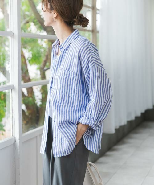 URBAN RESEARCH DOORS / アーバンリサーチ ドアーズ シャツ・ブラウス | リネンオーバーシャツ | 詳細26