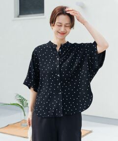 URBAN RESEARCH DOORS / アーバンリサーチ ドアーズ シャツ・ブラウス | リネンリヨセルドットドルマンシャツ