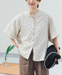 URBAN RESEARCH DOORS / アーバンリサーチ ドアーズ シャツ・ブラウス | リネンリヨセルドットドルマンシャツ
