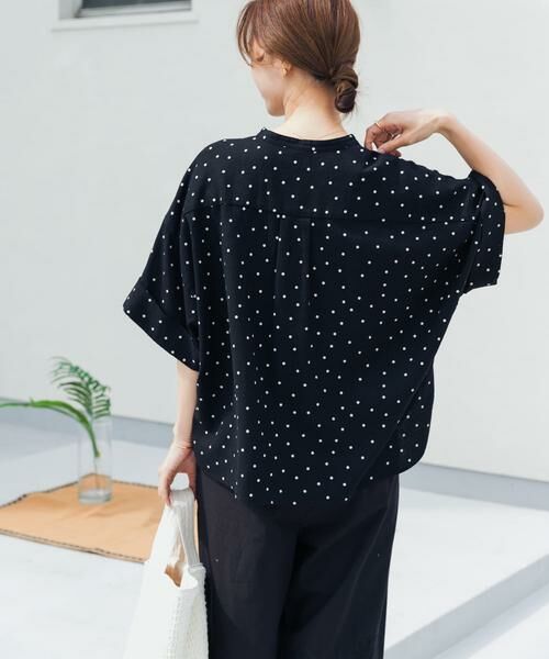 URBAN RESEARCH DOORS / アーバンリサーチ ドアーズ シャツ・ブラウス | リネンリヨセルドットドルマンシャツ | 詳細3