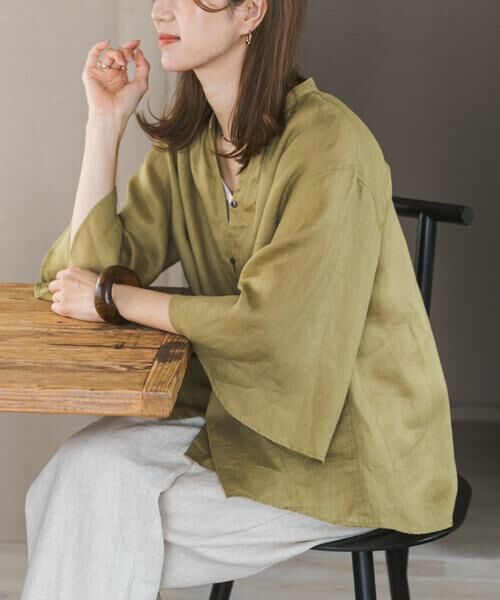 URBAN RESEARCH DOORS / アーバンリサーチ ドアーズ シャツ・ブラウス | リネンフレアスリーブブラウス | 詳細1