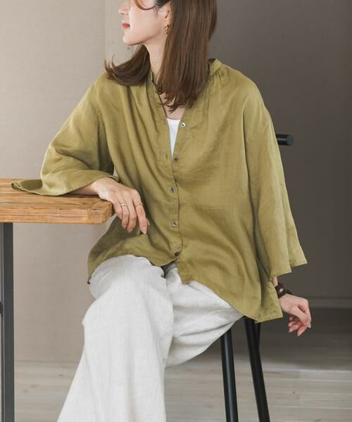 URBAN RESEARCH DOORS / アーバンリサーチ ドアーズ シャツ・ブラウス | リネンフレアスリーブブラウス | 詳細2