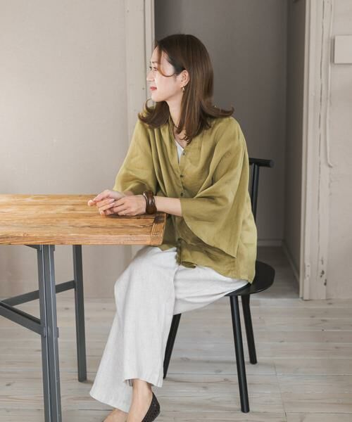 URBAN RESEARCH DOORS / アーバンリサーチ ドアーズ シャツ・ブラウス | リネンフレアスリーブブラウス | 詳細5