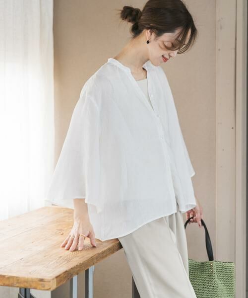 URBAN RESEARCH DOORS / アーバンリサーチ ドアーズ シャツ・ブラウス | リネンフレアスリーブブラウス | 詳細17