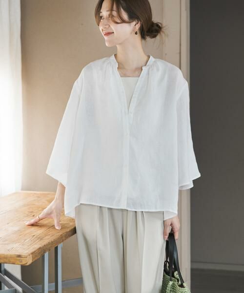 URBAN RESEARCH DOORS / アーバンリサーチ ドアーズ シャツ・ブラウス | リネンフレアスリーブブラウス | 詳細18