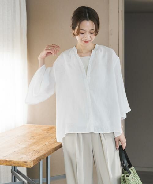 URBAN RESEARCH DOORS / アーバンリサーチ ドアーズ シャツ・ブラウス | リネンフレアスリーブブラウス | 詳細19