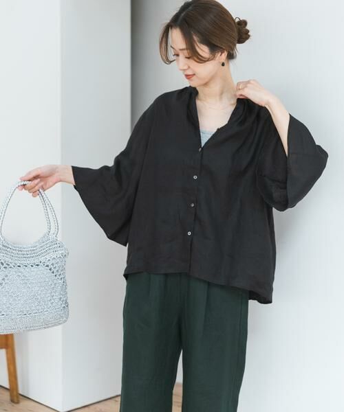 URBAN RESEARCH DOORS / アーバンリサーチ ドアーズ シャツ・ブラウス | リネンフレアスリーブブラウス | 詳細23
