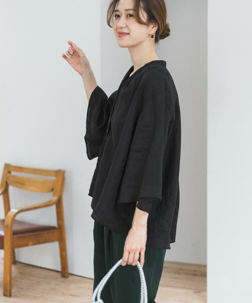 URBAN RESEARCH DOORS / アーバンリサーチ ドアーズ シャツ・ブラウス | リネンフレアスリーブブラウス | 詳細24