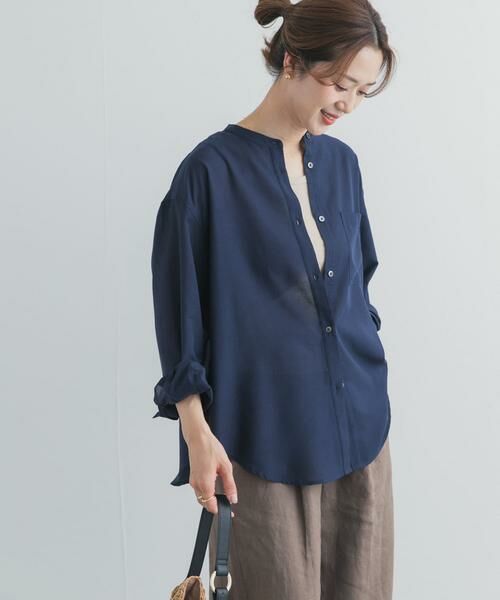 URBAN RESEARCH DOORS / アーバンリサーチ ドアーズ シャツ・ブラウス | 『UR TECH』バンドカラーシャツ | 詳細2