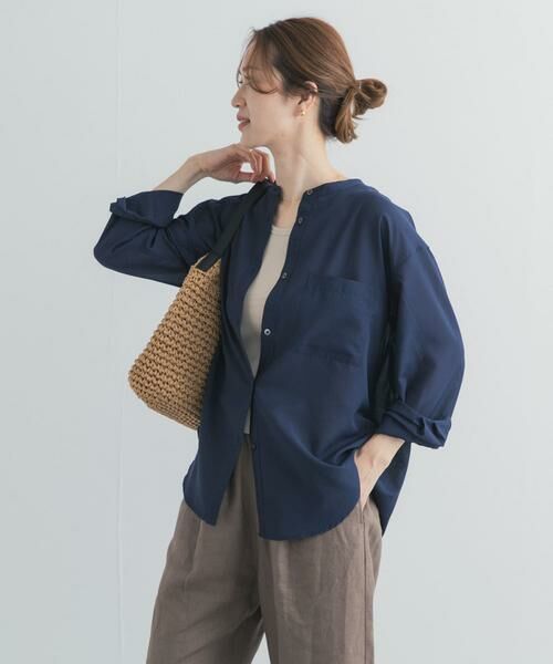 URBAN RESEARCH DOORS / アーバンリサーチ ドアーズ シャツ・ブラウス | 『UR TECH』バンドカラーシャツ | 詳細4