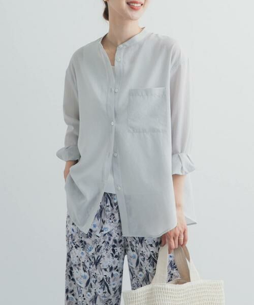 URBAN RESEARCH DOORS / アーバンリサーチ ドアーズ シャツ・ブラウス | 『UR TECH』バンドカラーシャツ | 詳細15