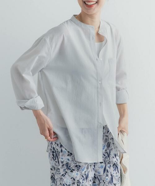 URBAN RESEARCH DOORS / アーバンリサーチ ドアーズ シャツ・ブラウス | 『UR TECH』バンドカラーシャツ | 詳細16