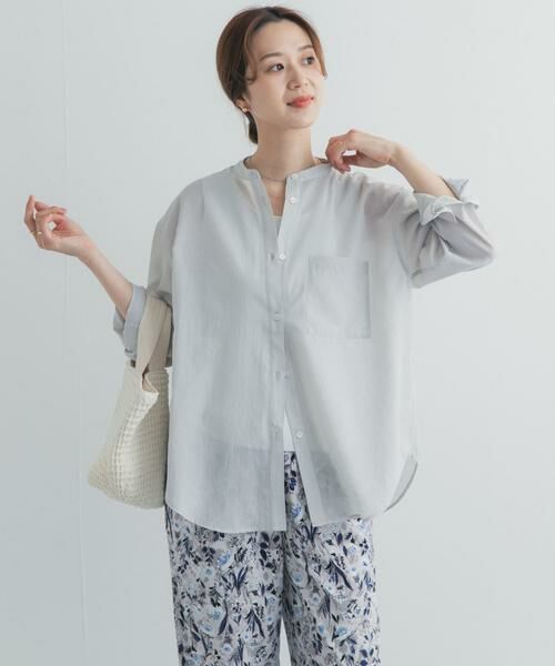 URBAN RESEARCH DOORS / アーバンリサーチ ドアーズ シャツ・ブラウス | 『UR TECH』バンドカラーシャツ | 詳細18