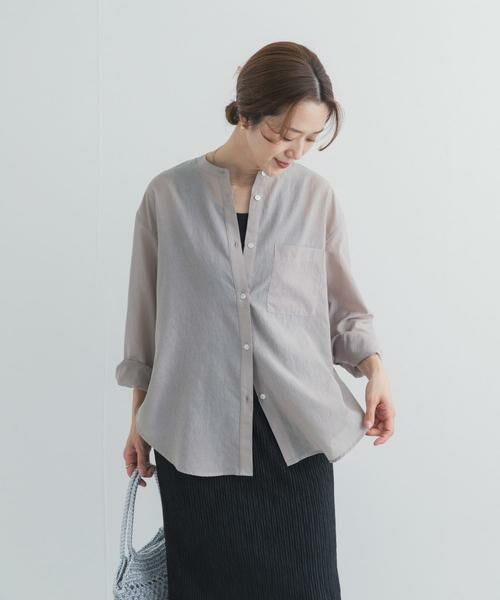 URBAN RESEARCH DOORS / アーバンリサーチ ドアーズ シャツ・ブラウス | 『UR TECH』バンドカラーシャツ | 詳細23