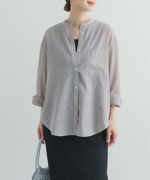 URBAN RESEARCH DOORS / アーバンリサーチ ドアーズ シャツ・ブラウス | 『UR TECH』バンドカラーシャツ | 詳細24