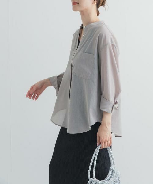 URBAN RESEARCH DOORS / アーバンリサーチ ドアーズ シャツ・ブラウス | 『UR TECH』バンドカラーシャツ | 詳細25