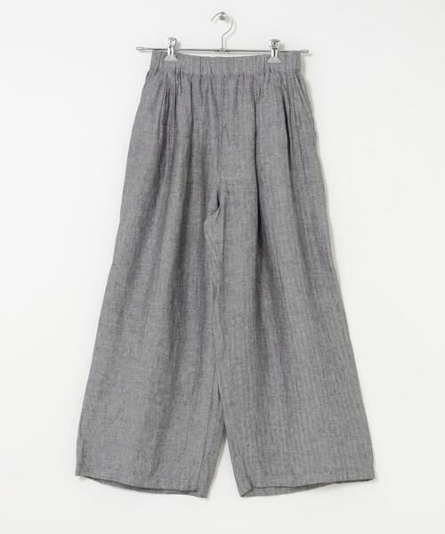 URBAN RESEARCH DOORS / アーバンリサーチ ドアーズ その他パンツ | ヘリンボーンリネンワイドギャザーパンツ | 詳細10